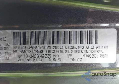 2019 Jeep Wrangler Unlimited Sport S 4X4 z USA, uszkodzony, nr VIN 1C4HJXDG2KW678555